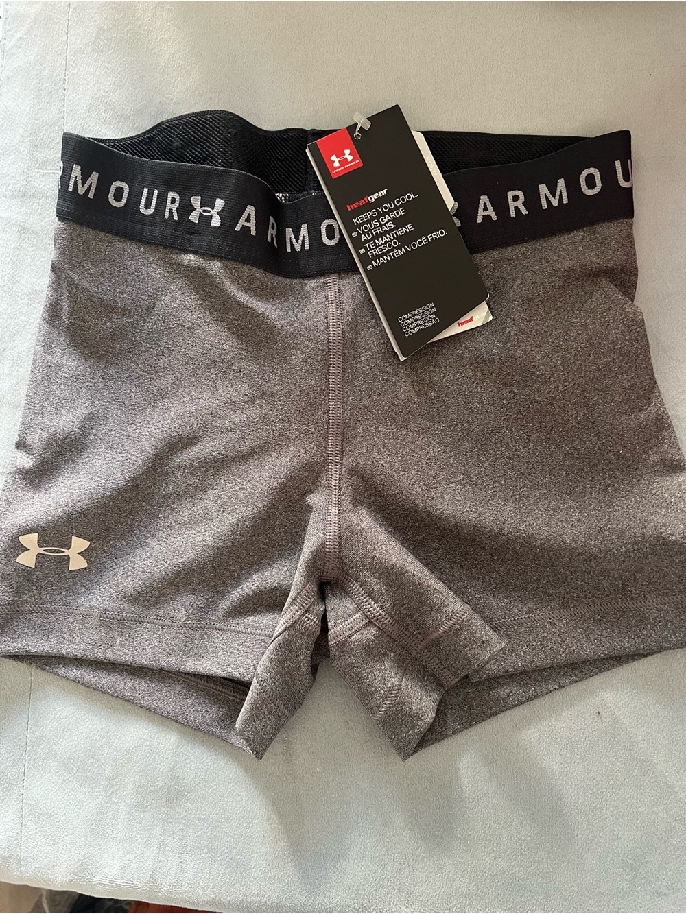 Women’s Compression Shorts (NWT) Charcoal/Black, Size XS **quite stretchy